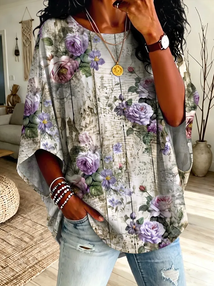 Picture 4: 0XL-4XL Plus Size Women's Clothing Spring Autumn Fashion Elegant Tops 3XL 2XL Plus Big Size Women's 3/4 Sleeve T-shirt