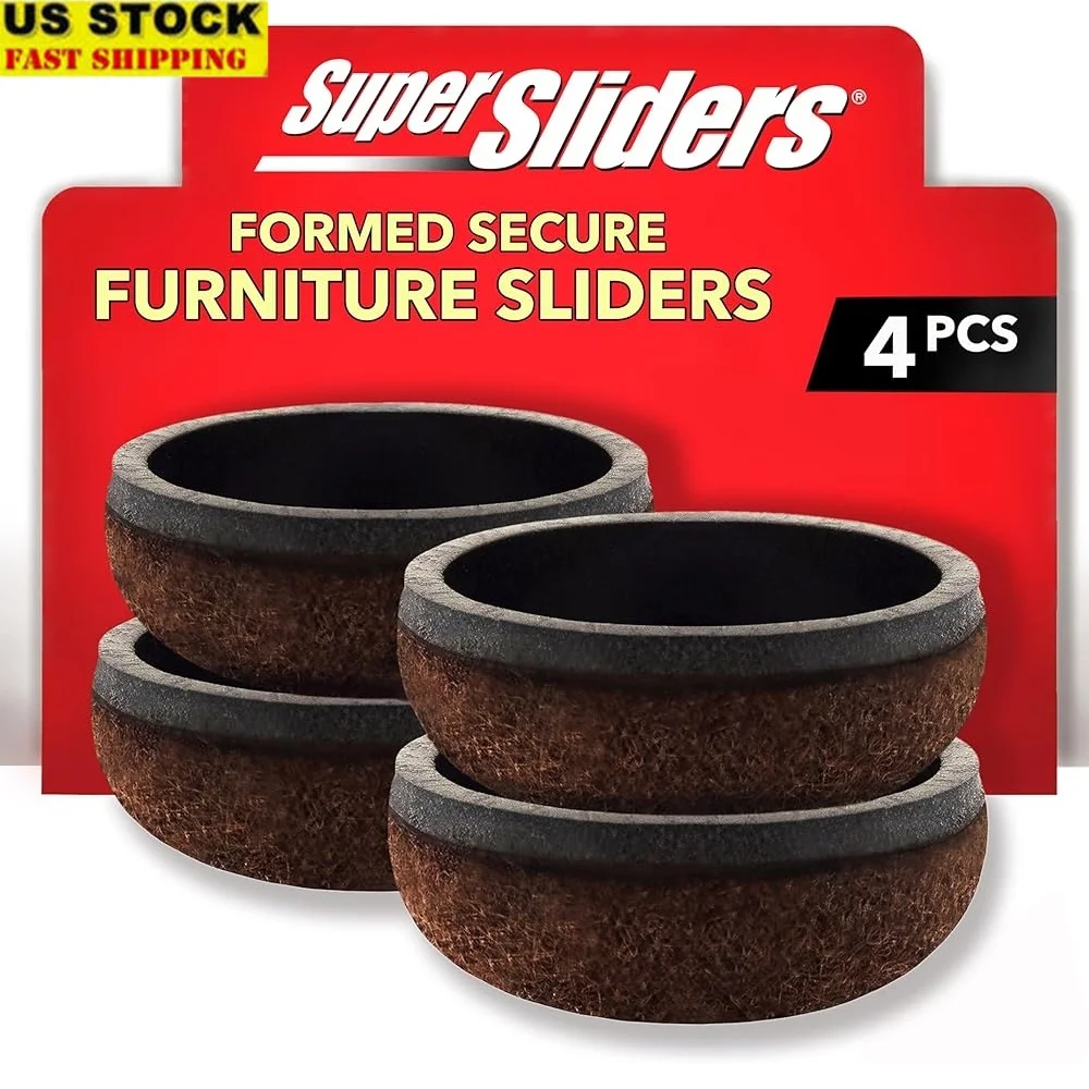 

Self-Stick Felt Furniture Sliders 1.5 Inch Round Pads Hardwood Floors Noise-Reducing Protection 4-Pack Heavy Use