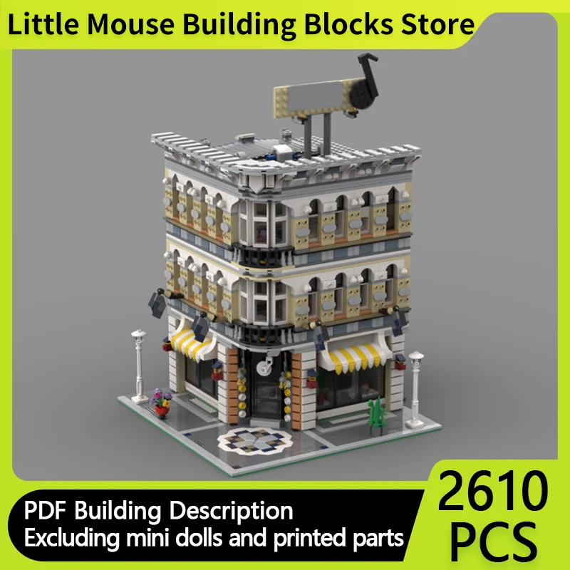 

City Street View Model MOC Building Bricks Large Shopping Mall Modular Technology Gifts Holiday Assemble Children Toys Suit