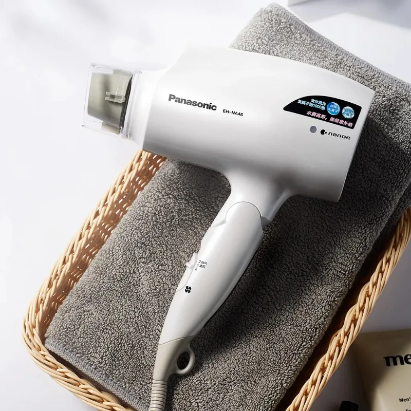 Panasonic Elektrischer Haartrockner für den Heimgebrauch, hohe Windkraft, schnell trocknend, Nanoe, faltbar, Haarpflege, Anion-Styling-Haartrockner