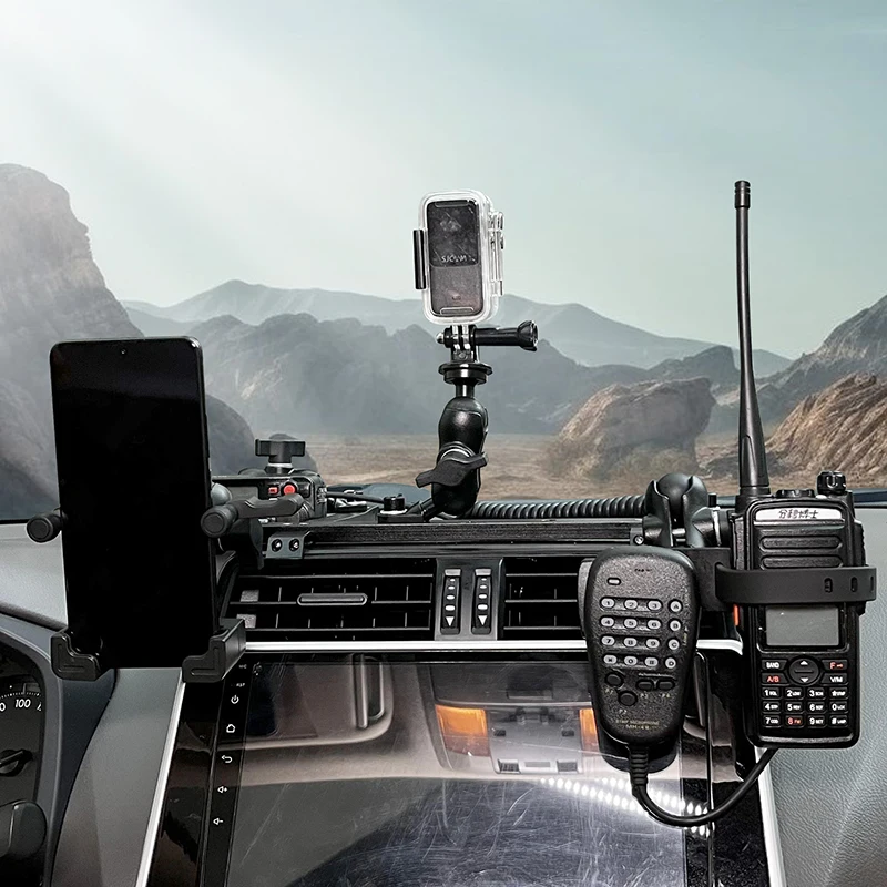 For Toyota Land Cruiser Prado LC150 2018-2023 Console Off-Road Fabrication Modular Dash Dashboard Mount Bracket Phone Holder