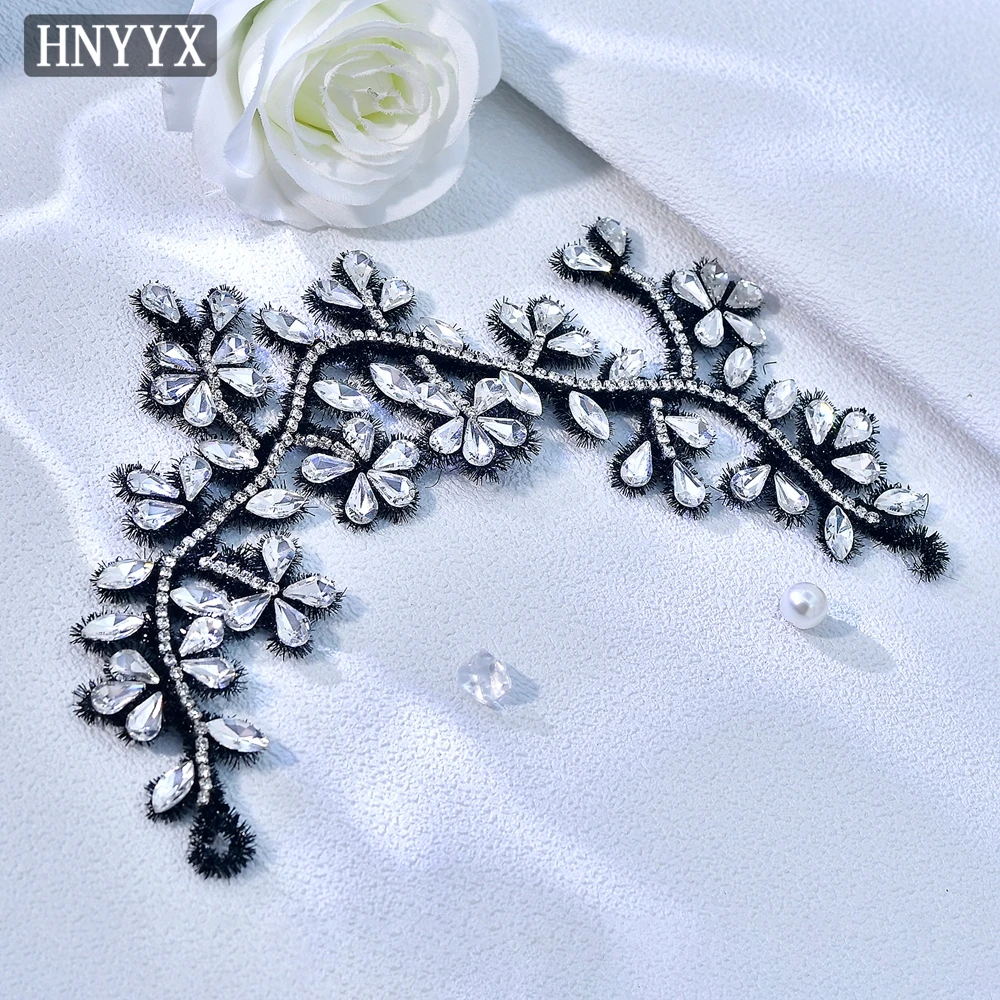 HNYYX New Bridal Wedding Belt Glittering Rhinestone Belts Elegant Women's Waist Decoration Banquet Prom Sashes Accessories SA374