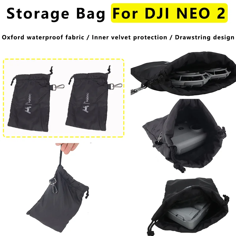 For DJI NEO 2 Drone Soft Storage Bag RC-N3 Remote Control Charging Butler Handbag Waterproof Anti-scratch Protective Accessories