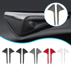 2 Pcs/set Car Camera Carbon Fiber ABS Protection Cover For Tesla Model 3 Model S Model Y Model X 2017 2018 2019 2020 2021 2022