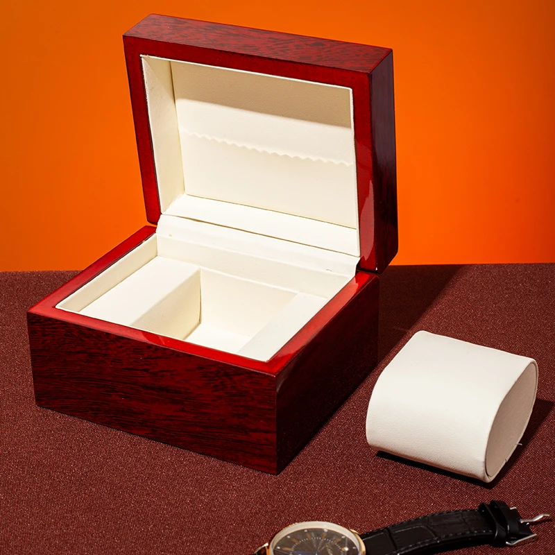High Gloss Piano Lacquer Wooden Watch Display Box Wristwatch Box Gift Packaging for Seiko Watch