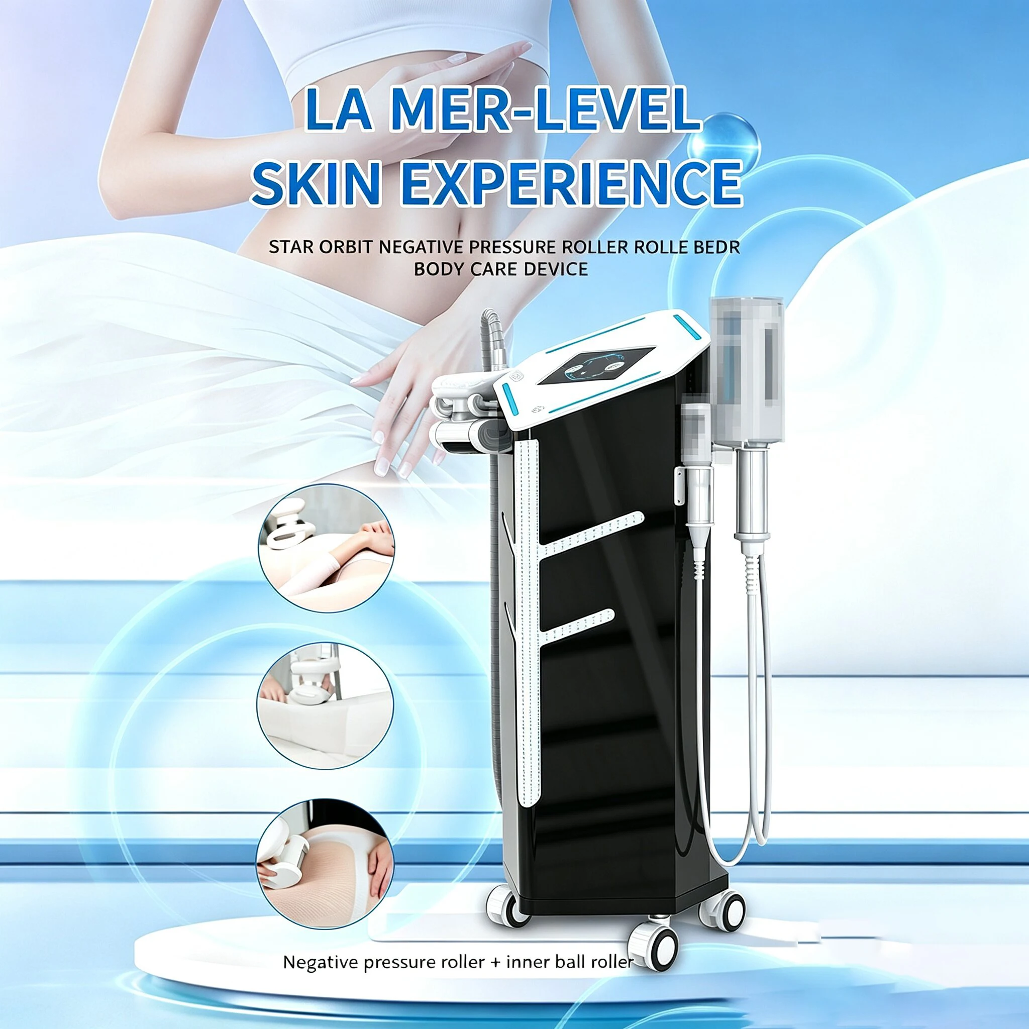 Professional Vertical Roller Body Massage Machine, Salon Use Multifunctional Skin Relax Care Device for Beauty Spa