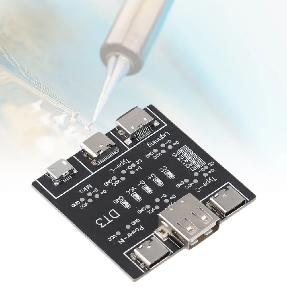 DT3 Data Cable Test PCB Board USB Cable Tester USB Type-C Data Cable Detection Board Date Cable On-Off Detection for iOS Android