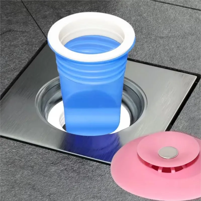 1/2/5pcs Silicone Floor Drain Anti Odor Sink Floor Drain Backflow Preventer Trap for Pipes Tubes in Toilet Bathroom Kitchen E2