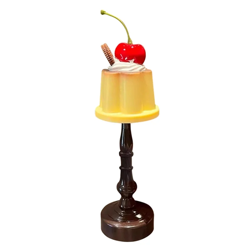 T98C-Pudding Night Light LED Table Lamp Desk Bedside Bedroom Bar Room Decoration Atmosphere Sleep Lamp Children's Gift