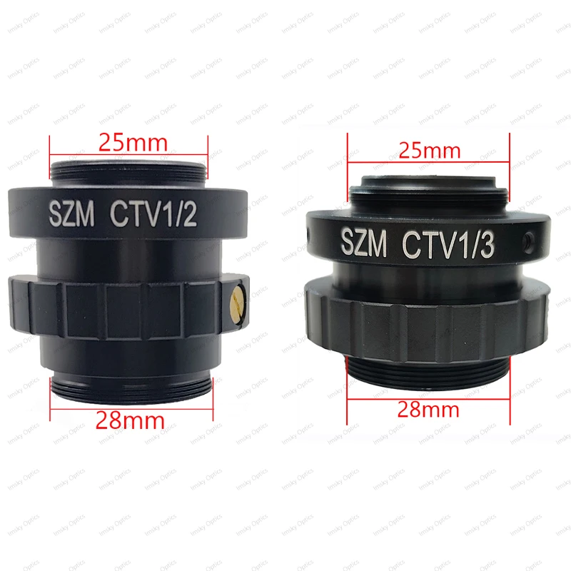 SZM CTV 1/2 1/3 1X CCD Adapter 0.3X 0.5X 1X C mount Lens For Zoom Trinocular Stereo Microscope HDMI VGA USB Camera