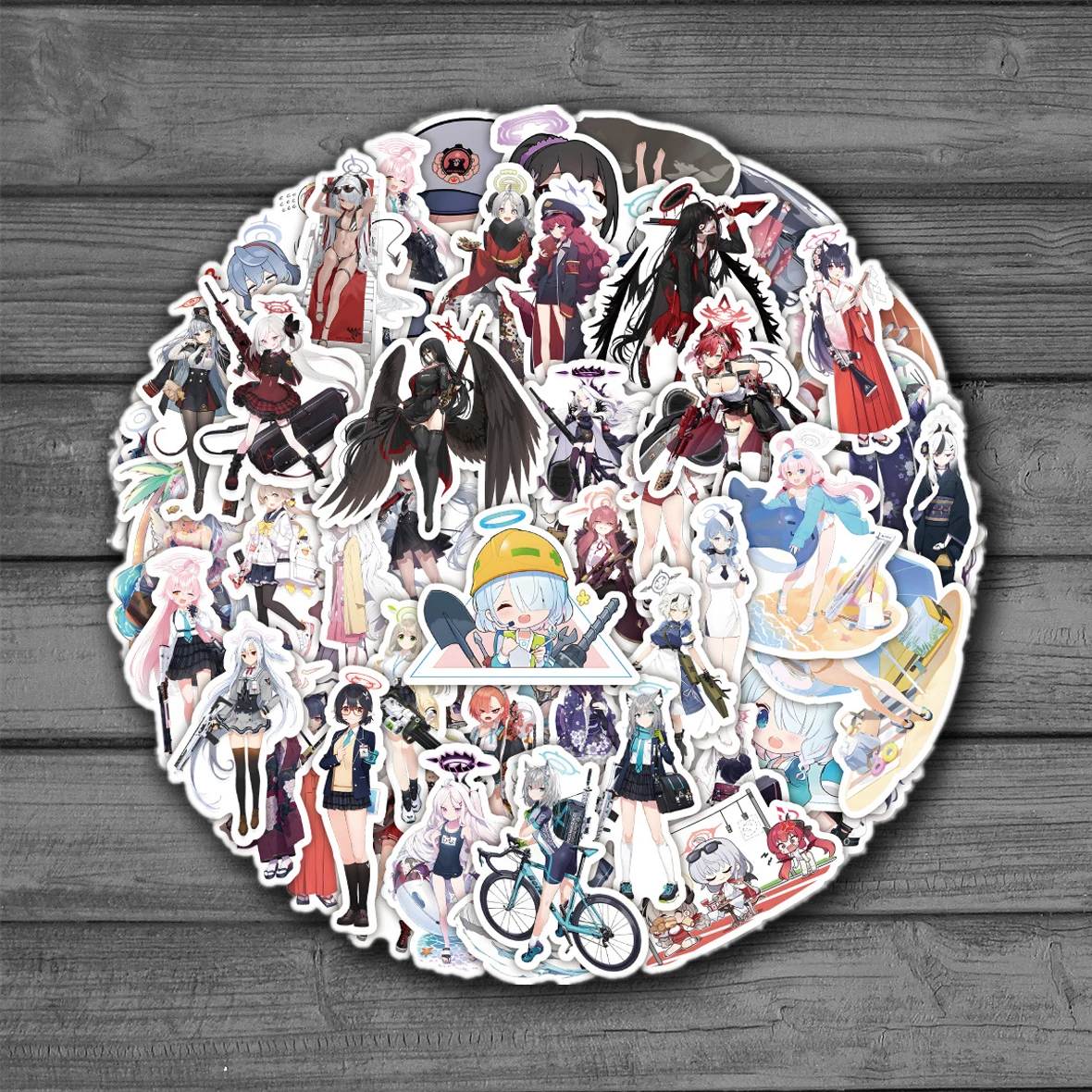 

50PCS Blue Archive AZUR LANE Anime Classic Game Girl Stickers For Kids Toys Laptop Car Motorcycle Bicycle Phone Decals Sticker