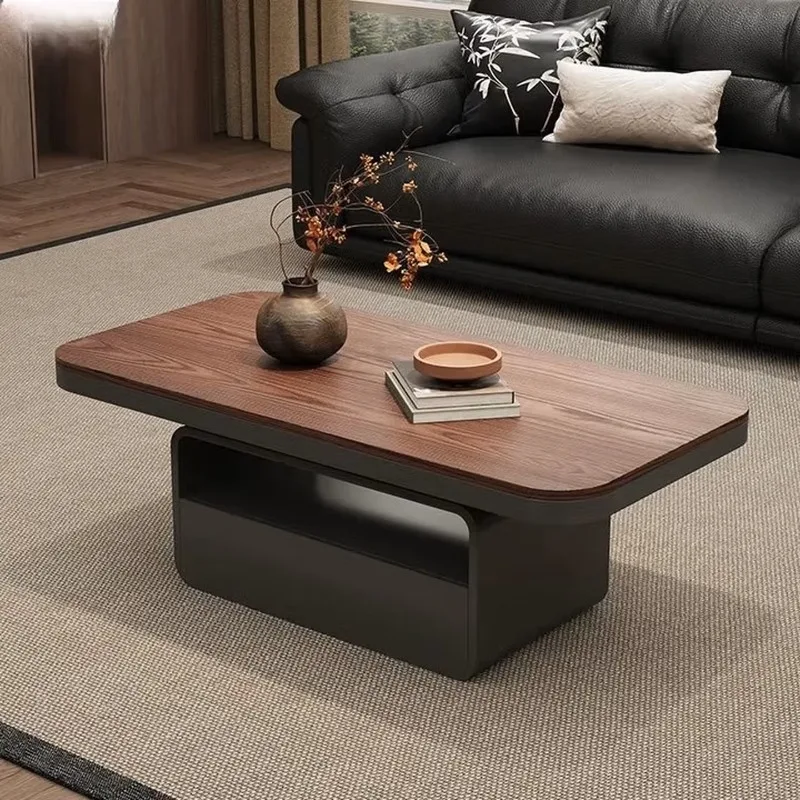 

Italian solid wood rectangular coffee table modern simple living room coffee table