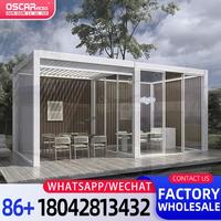 High Quality Customizable Powder Coated Aluminum Alloy Outdoor  Gazebo for Garden Patio Balcony Factory Direct Pergola