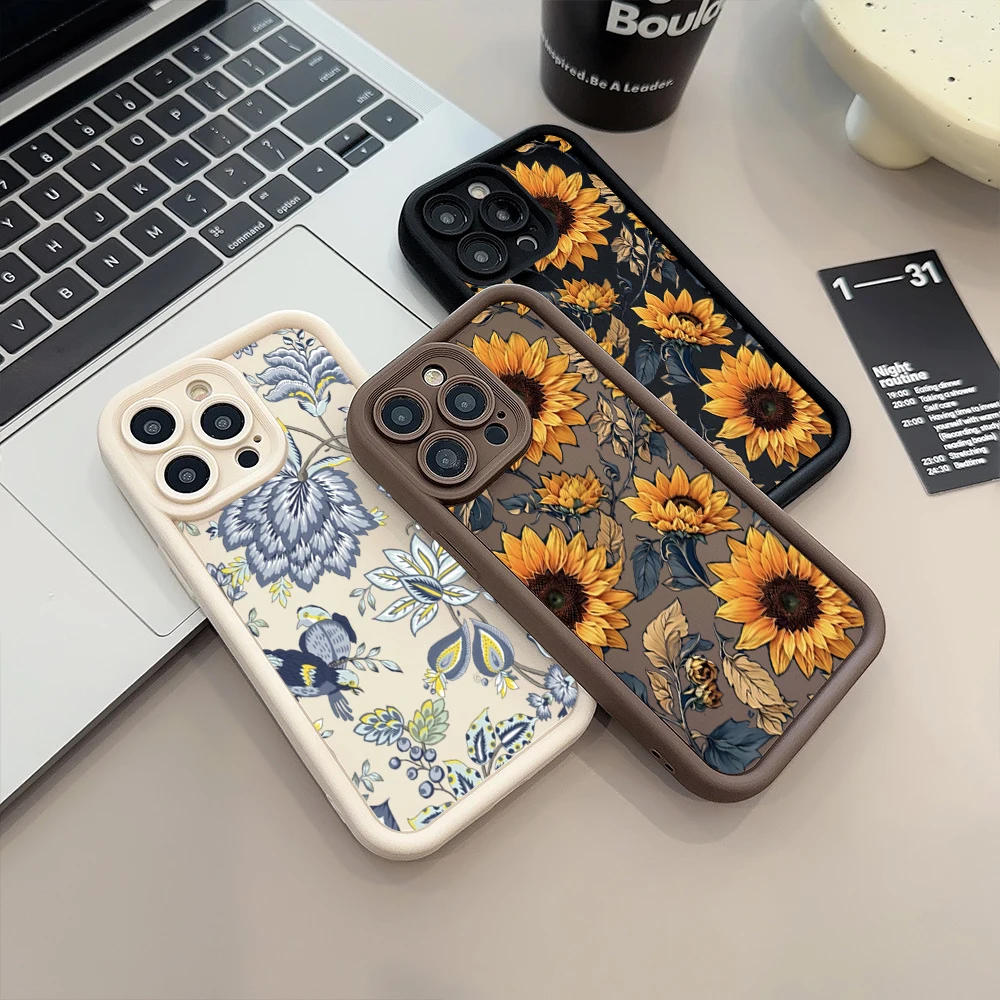 Case For Redmi Note 13 Cases Redmi 12 Case Flower Printed Phone Case For Xiaomi Redmi Note 12 Pro Plus 12S 11S 11 10S 13C Cover
