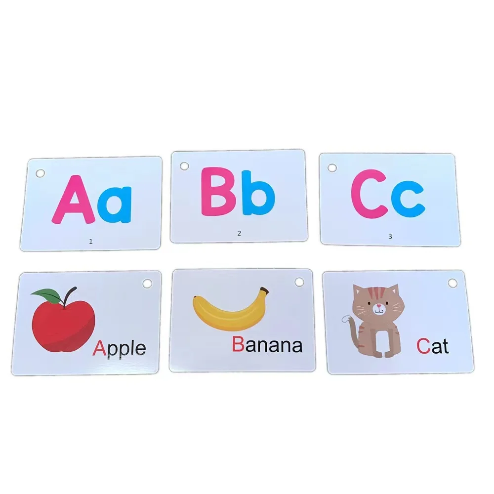 Wipe-able Alphabet Fun Cards Toy, Early Learning Educational Uppercase Lowercase Letters Gift For Kids, Spelling Animal Cartoon