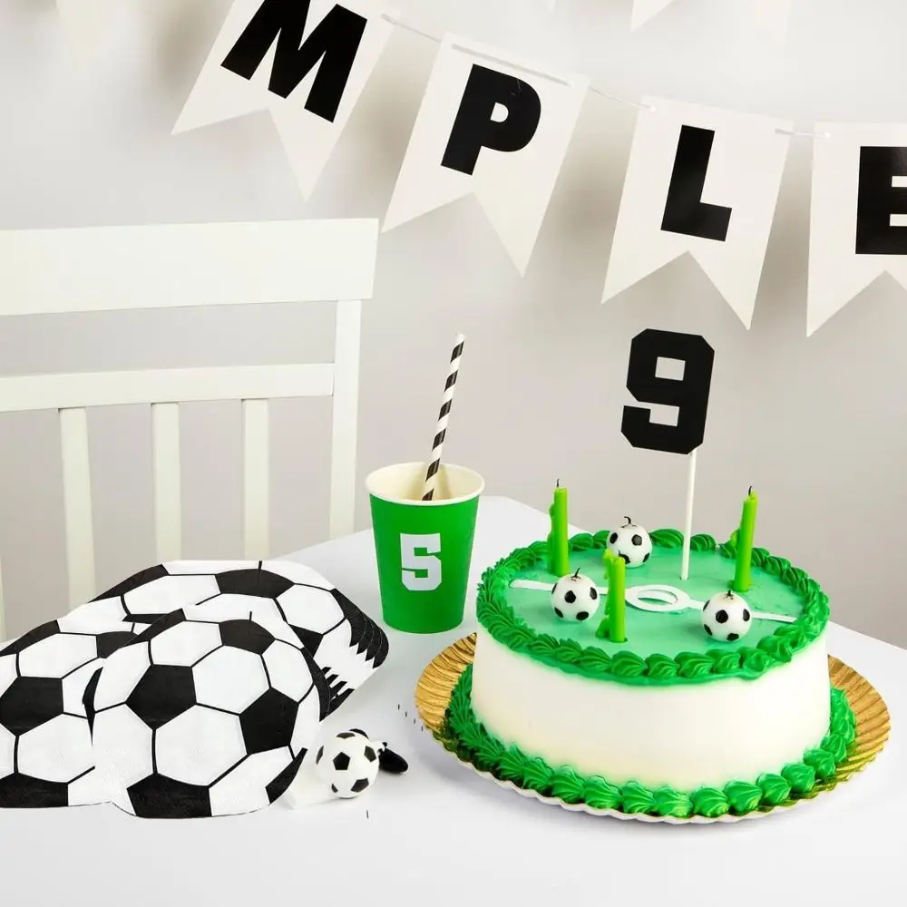 20Pcs Disposable Football Shaped Napkin Football Themed Thicken Disposable Party Napkin Convenient Soft