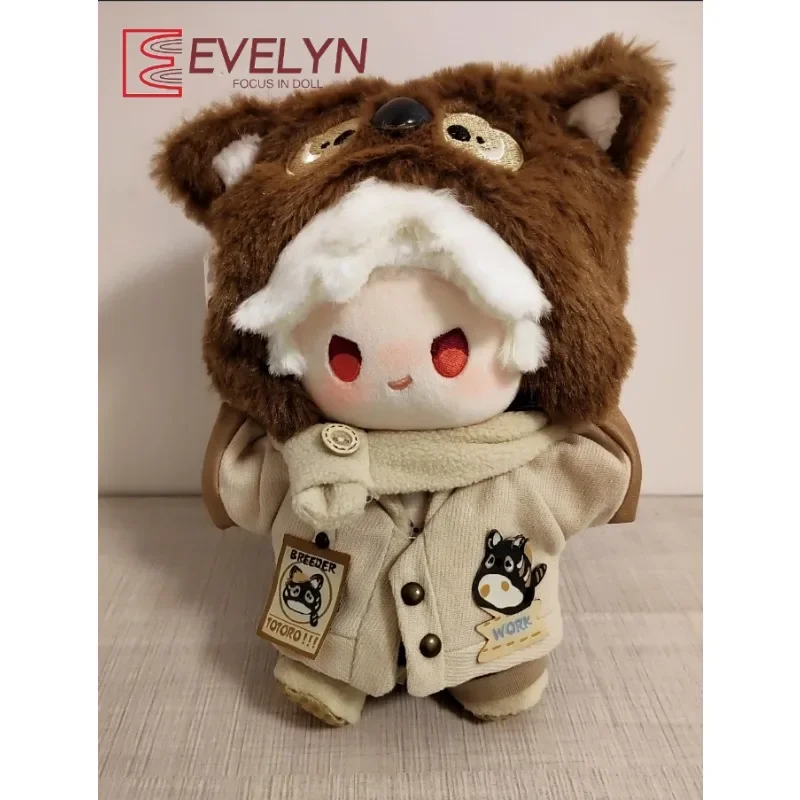 Evelyn 20cm Cotton Doll's Clothes Brown Hat Shorts T-Shirt Tops Shoes Scart Replaceable Clothes Love and Deepspace Doll Gift