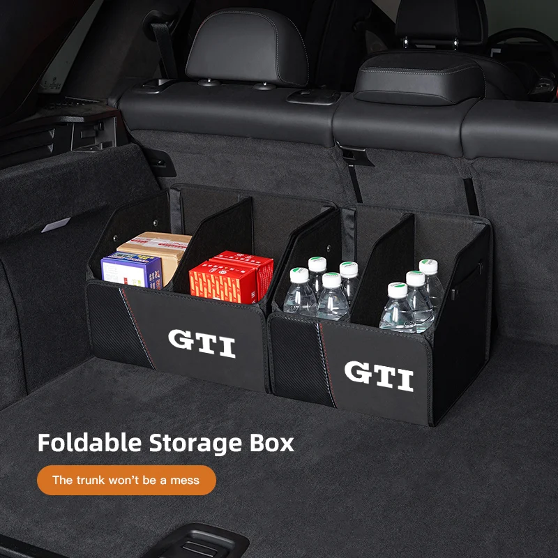 Car Large Capacity Trunk Storage Box Folding Organized Bag For Volkswagen VW GTI Amarok Teramont T-ROC Phaeton ID.3 Sharan Jetta