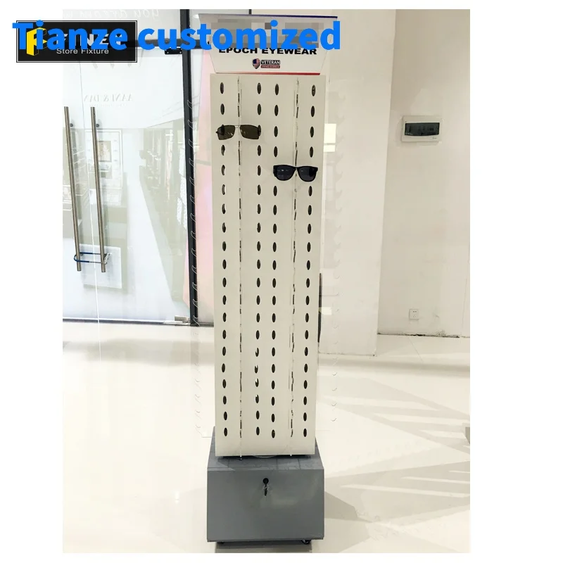 （customized）Customized Factory Price Floor Standing Led Light Up Acrylic Rotating Optical Shop Display Furniture