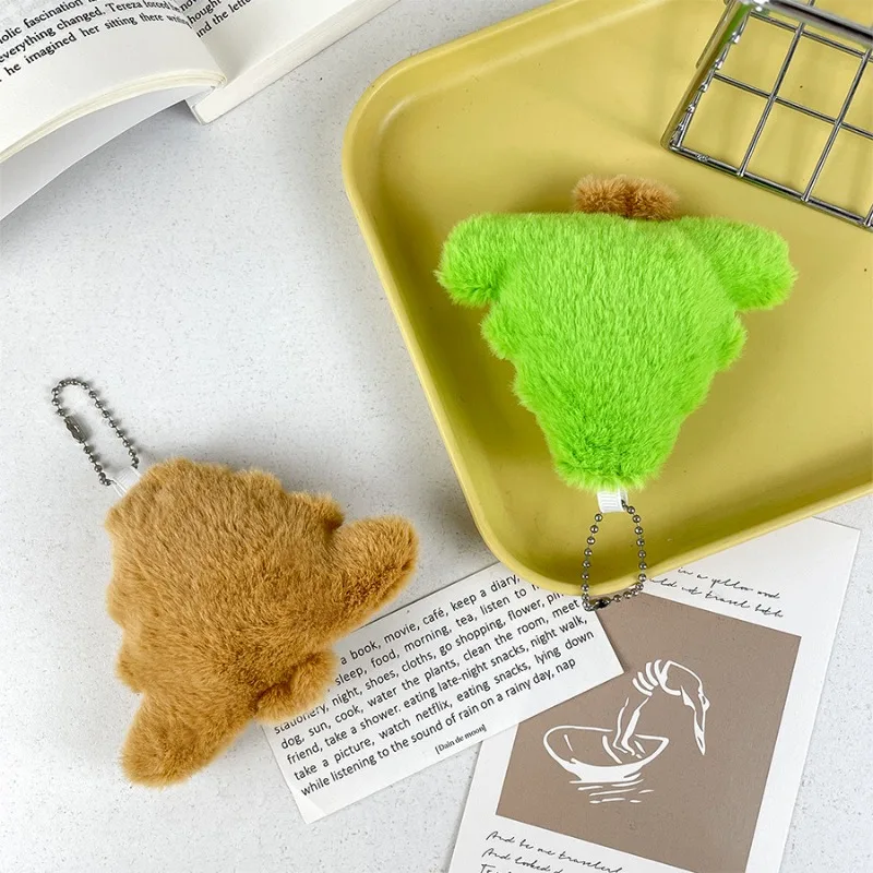 Criativo dos desenhos animados árvore de natal pingente de pelúcia decoração de natal bonito chaveiro boneca presente do feriado llaveros para mujer lujo