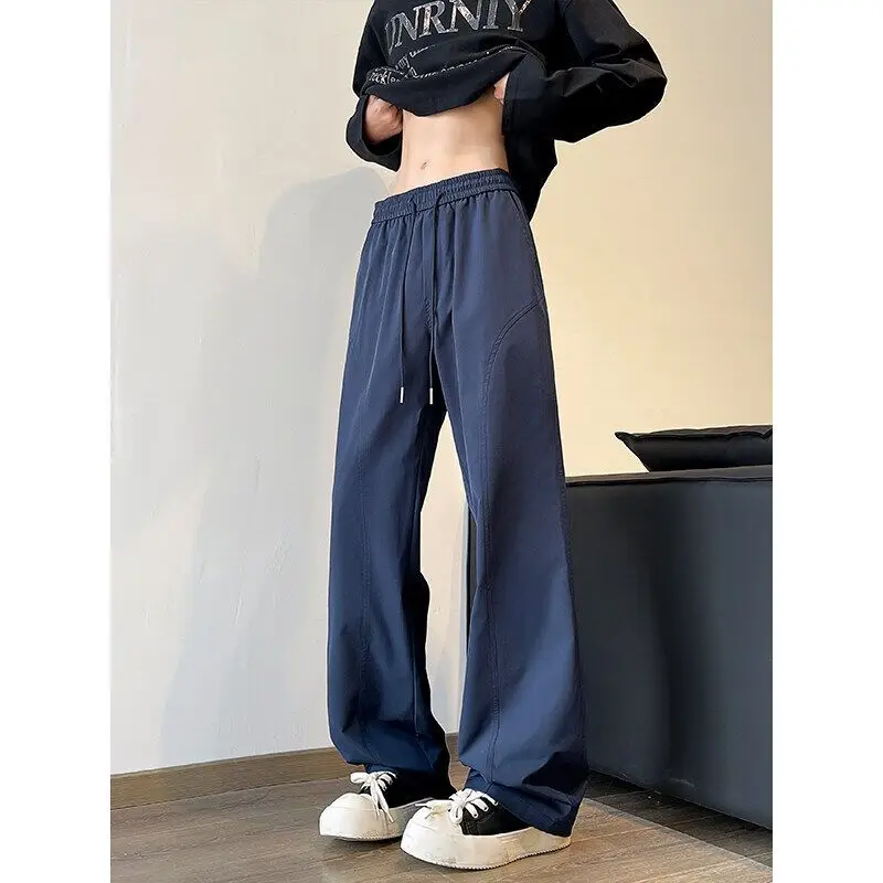

Men's Loose Straight-leg Waterproof Quick-dry Slant-cut Flared Casual Pants