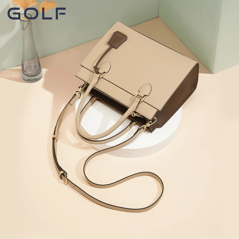 GOLF Women\'s Handbag 2023 New Brand Minimalist Fashion Bag Genuine Leather Large Capacity Middle aged Mom Bag