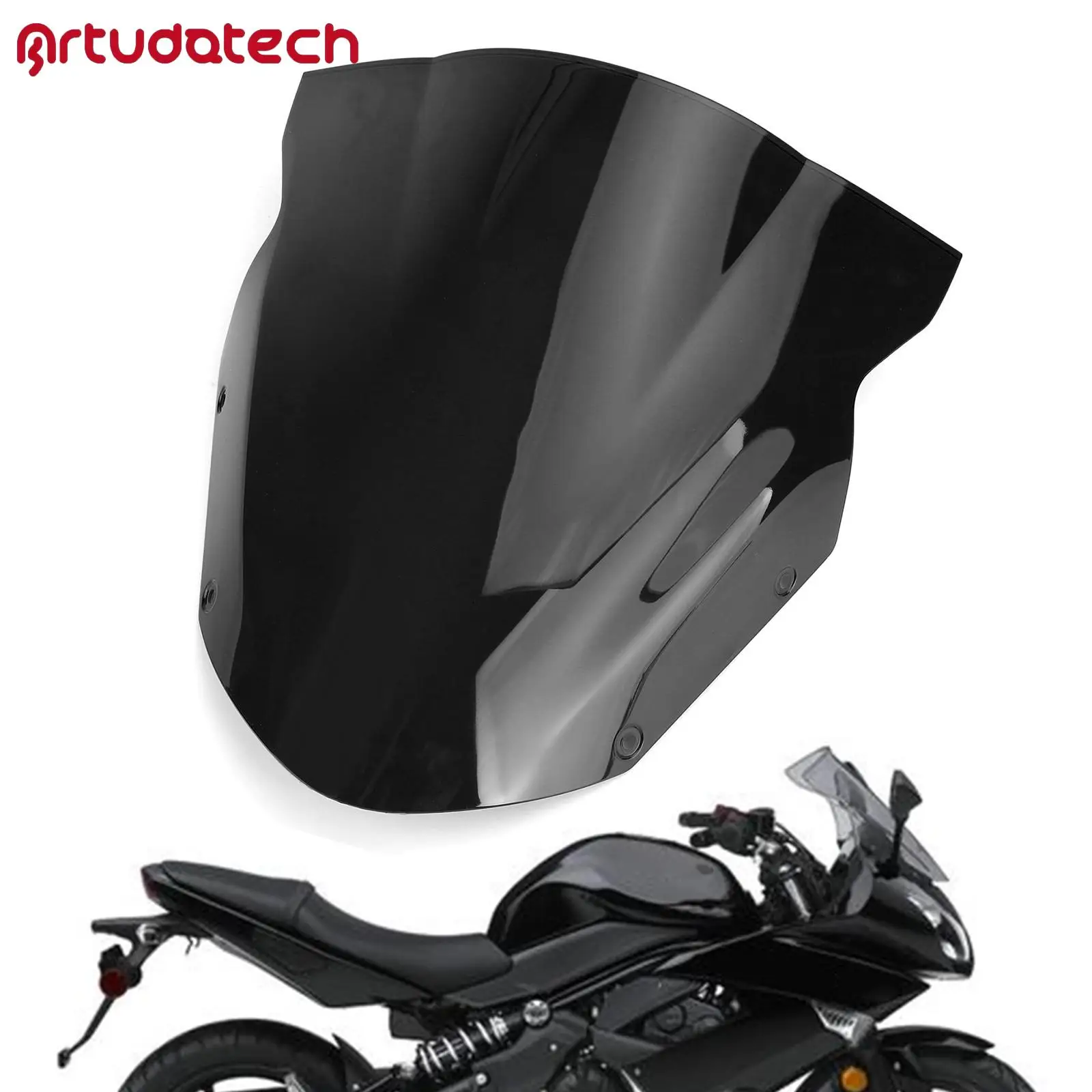 

Windscreen Screen Windshield for Kawasaki Ninja 650 ER6F 2009-2011 Black
