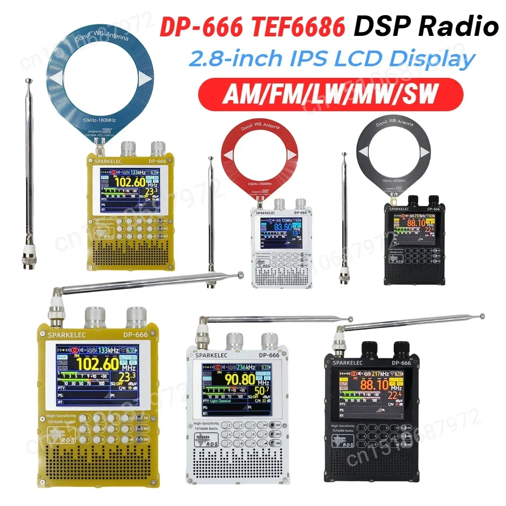 

DP-666 TEF6686 Radio High Sensitivity Full Band FM AM Short Wave Radio with LCD Display High Sensitivity DSP Receiver