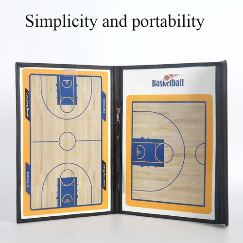 Imagen 2 del producto Tablero táctico de baloncesto magnético, tablero de entrenador de baloncesto táctico plegable, portapapeles magnético de entrenamiento de juegos de competición portátil