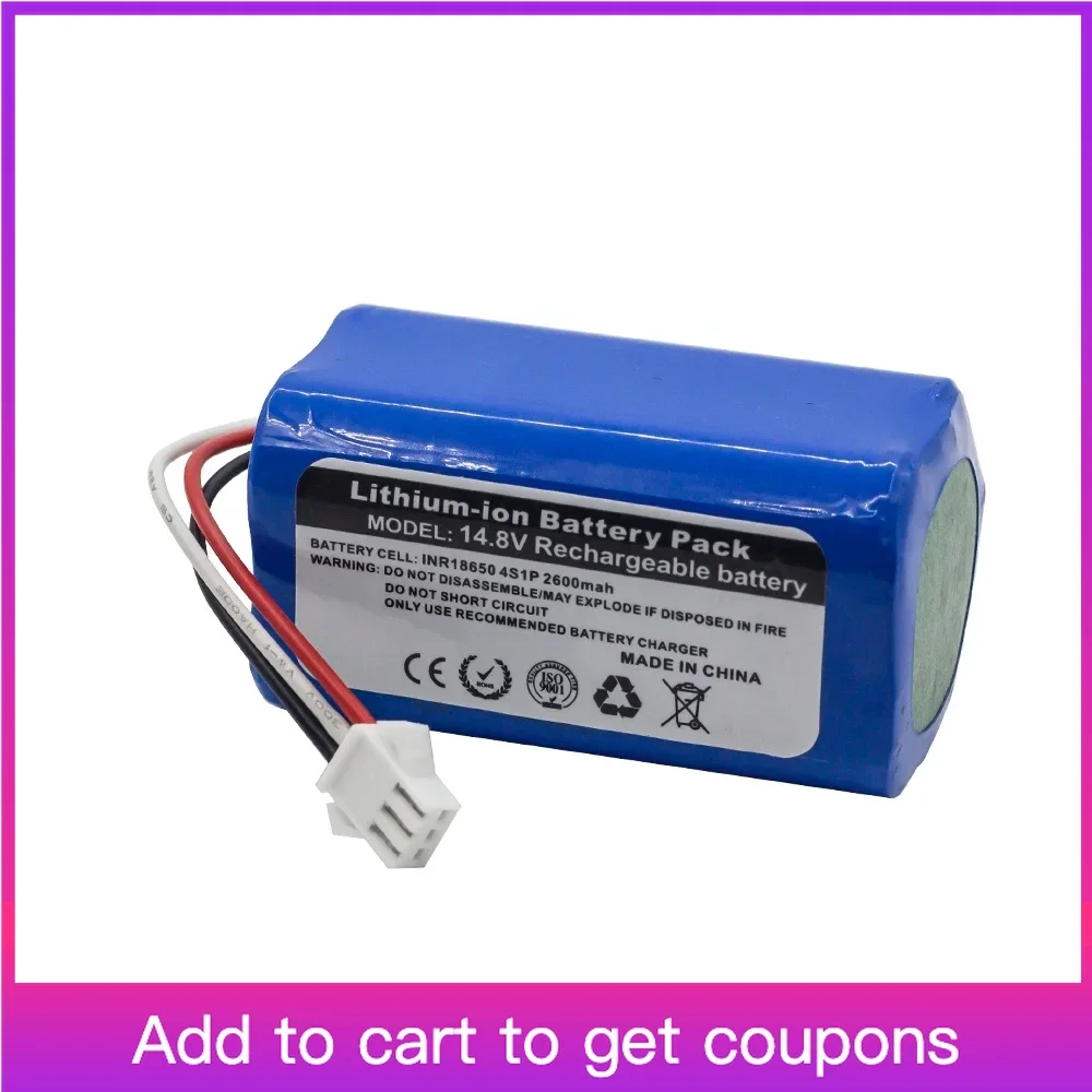 

14.4V/14.8V 2600mAh/3200mAH High quility Rechargeable Li-ion Battery for NEATSVOR robot vacuum cleaner accessories parts V392