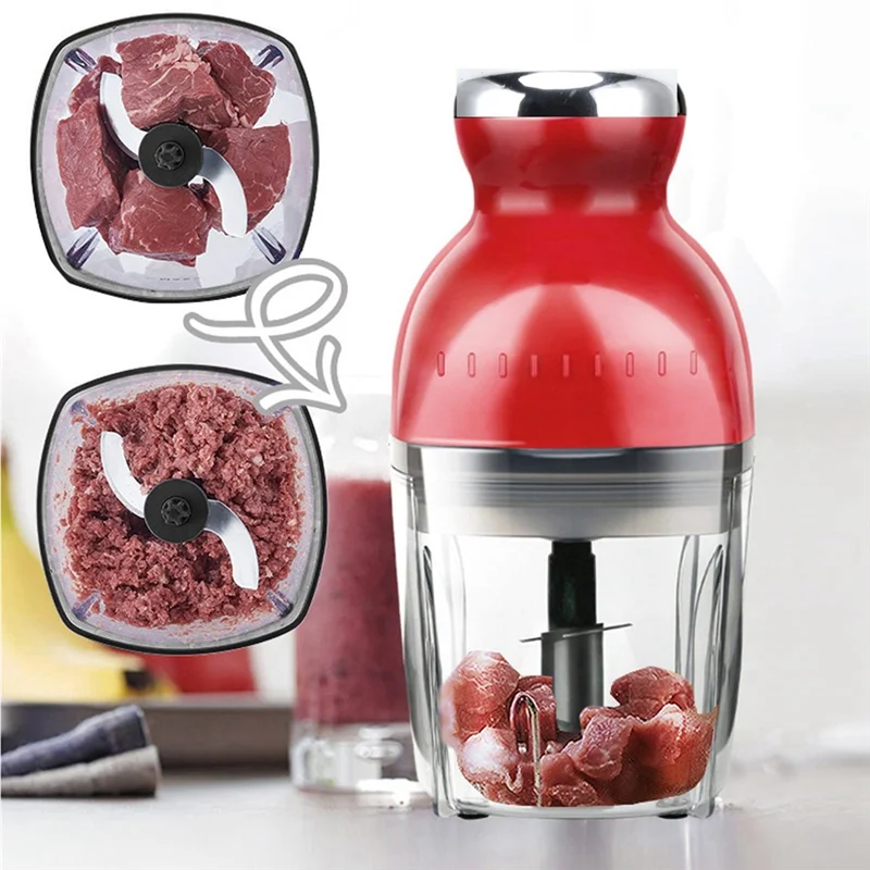 

Измельчитель мяса ABNL, мясорубка Эргономичный дизайн ABS Нержавеющая сталь емкостью 500 мл Для кухни Для дома