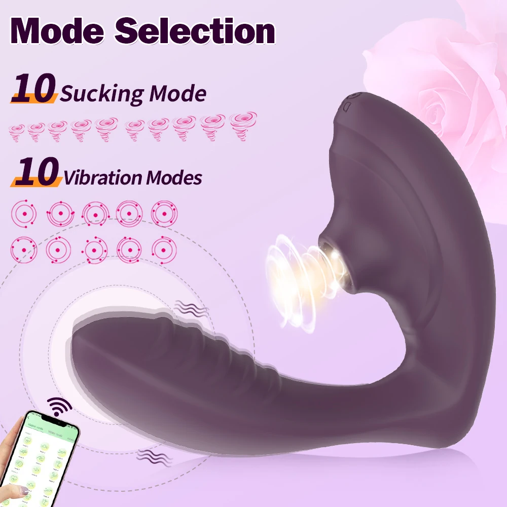 Clitoral Sucking Vibrator Sucker Vagina Vacuum Stimulator Nipple Massager Wearable APP Bluetooth Remote G Spot Sex Toy for Women