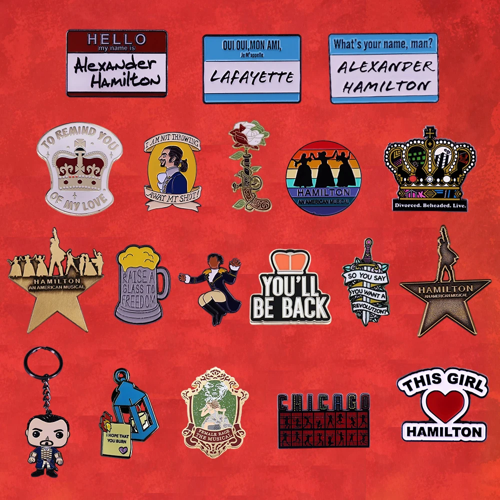 Musical Peripheral Collection Enamel Pin Broadway Hamiltons-Six Queens SIX Chicago Badge Fans Gift Souvenirs Backpack Decorative
