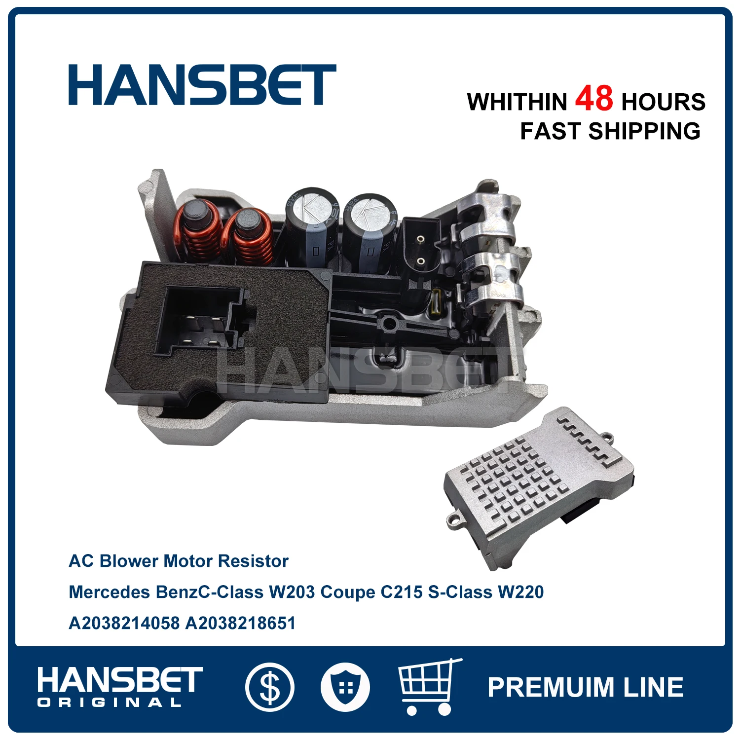 

A/C Air Conditioning Heat Heater Blower Regulator 2038218651 for Mercedes-Benz S-Class W220 Coupe C215 C-Class W203 2038214058