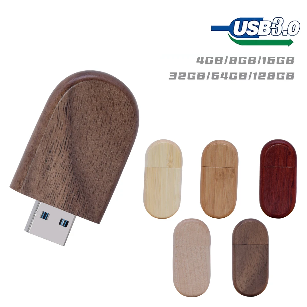 30 unids/lote logotipo gratis unidad Flash USB de alta velocidad 3,0 unidad colgante de bambú de madera 4GB 8GB 16GB Usb 32GB 64GB 128GB Pen Drive regalos