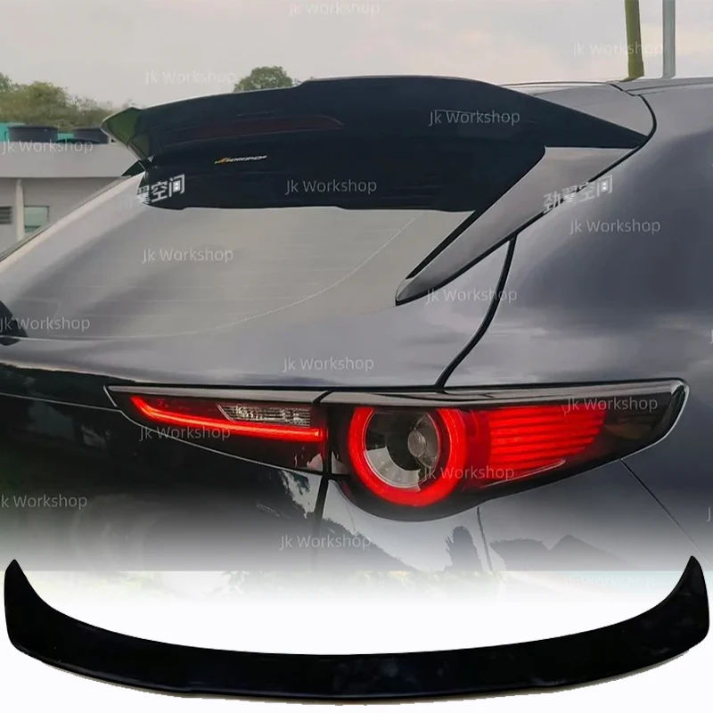 For Mazda CX‑30 Blade Style Real Carbon Fiber Roof Spoiler Car Modification Accessories Decoration