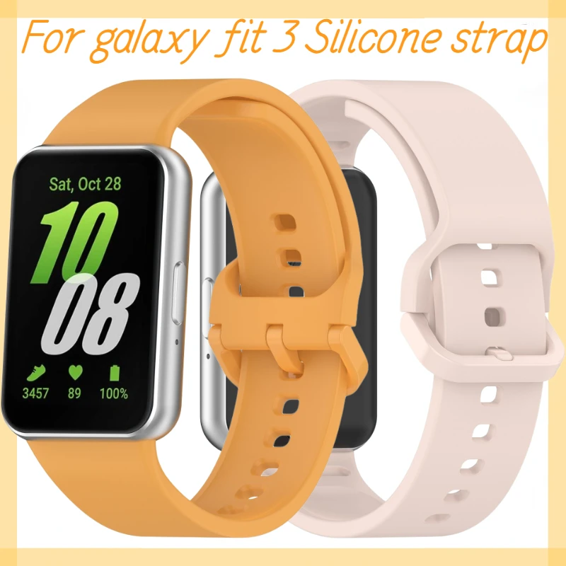 Official Silicone Strap For Samsung Galaxy Fit 3 Comfortable Bracelet Wristband Belt For Samsung Galaxy Fit 3 Accessories Correa