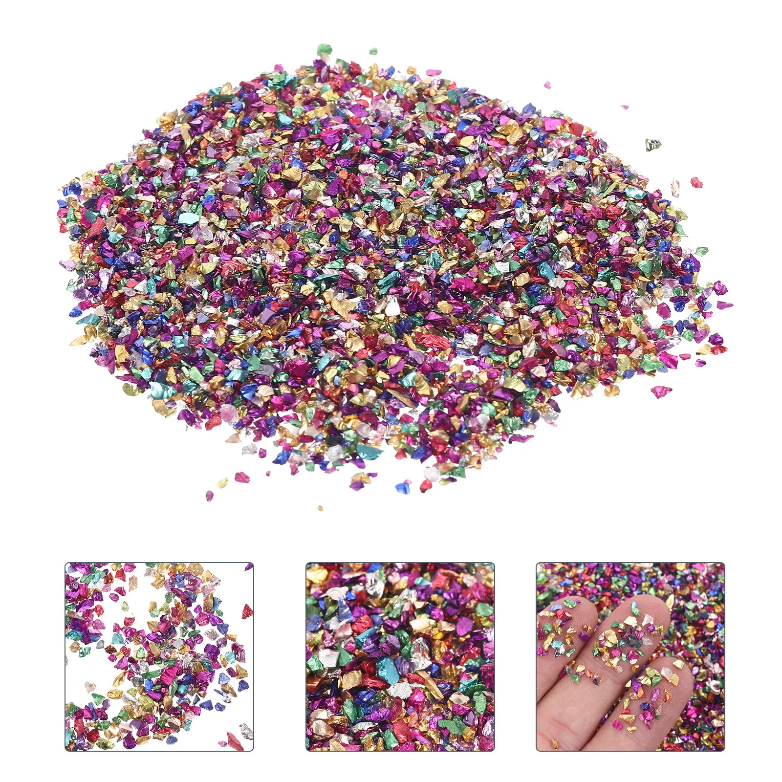 1 Bag Irregular Glass Epoxy Fillers DIY Manicure Charms Nail Art Accessories Resin Crafting Stone Rhinestones Decorations