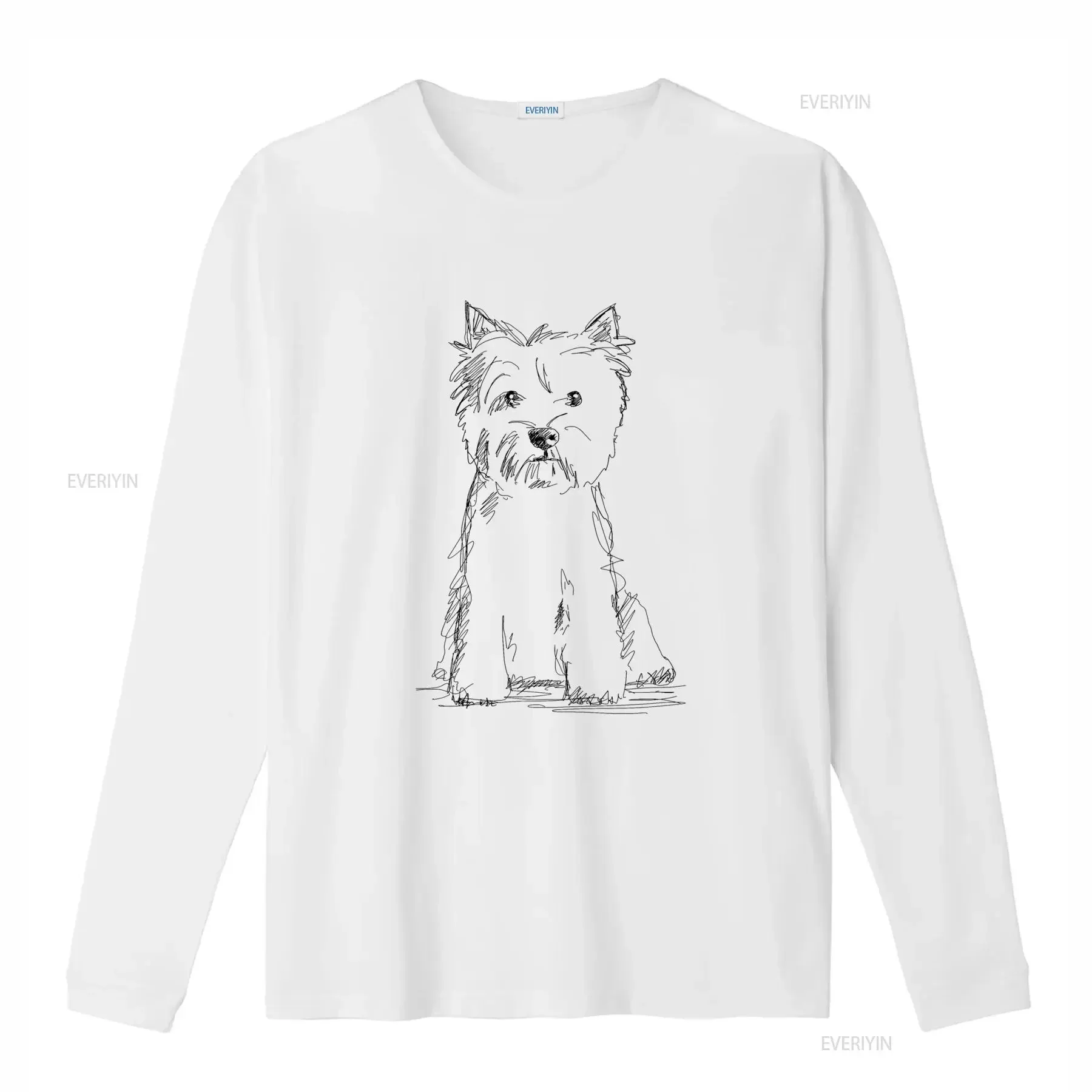 Westie West Highland Terrier Dogs Men's T Shirt Fairwear Approved Cotton vintage Washed Slightly Stretched streetwear homme
