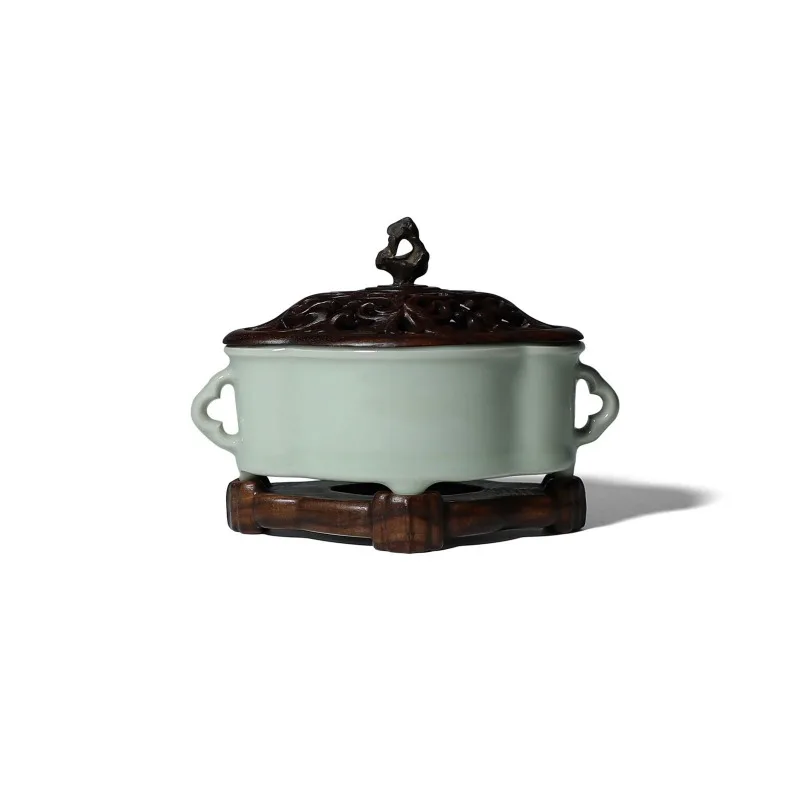 

Begonia stove Chinese aromatherapy tray, incense stove with lid, with base, stove