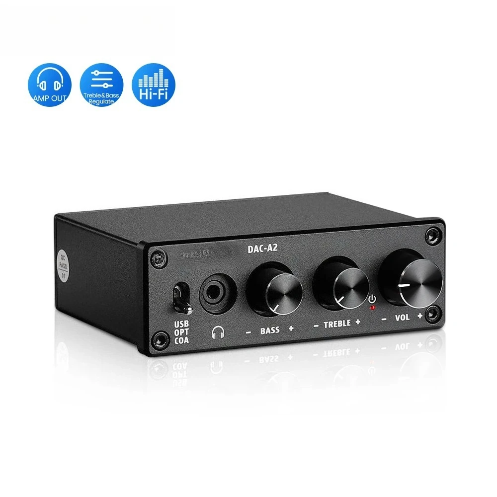 Аудио-декодер A2 Mini Stereo USB для игр, усилитель для наушников, конвертер-адаптер для настольных активных колонок