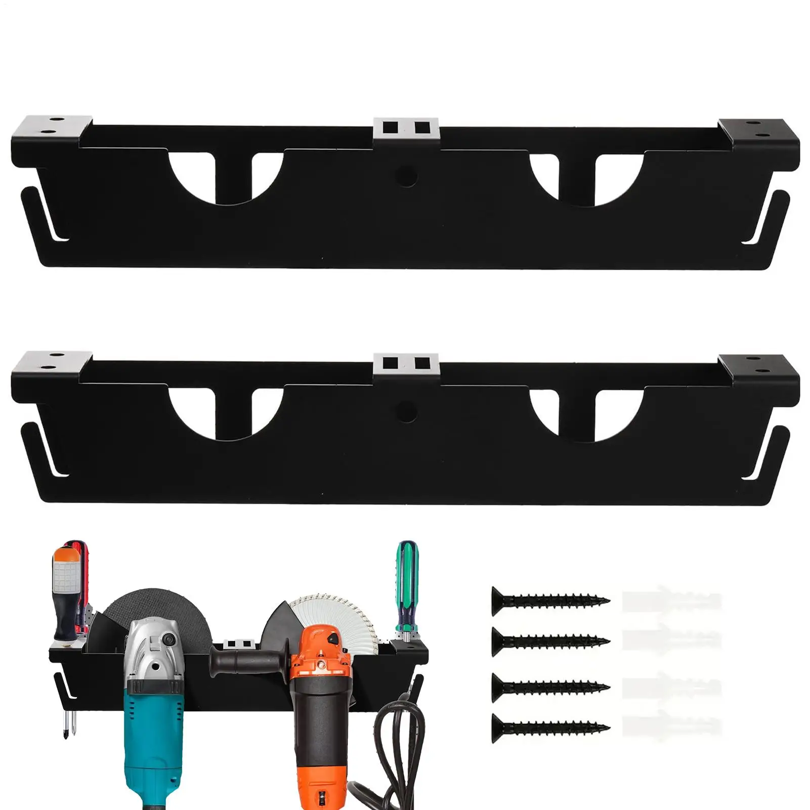 

Angle Grinder Holder Metal Angle Grinder Rack with Cord Hanger Polishers Wall Mount Storage Bracket for Workshop Home Garage