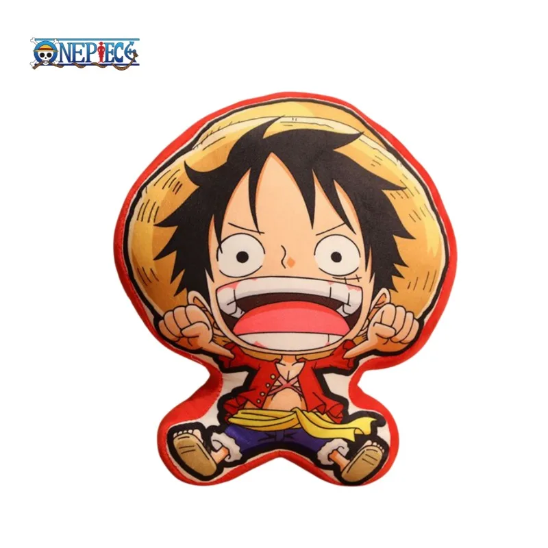 One Piece Cartoon Animation Peripheral Luffy Zoro Nami Chopper Cute Alien Figure Pillow Car Cushion Plush Doll Decorative Toy