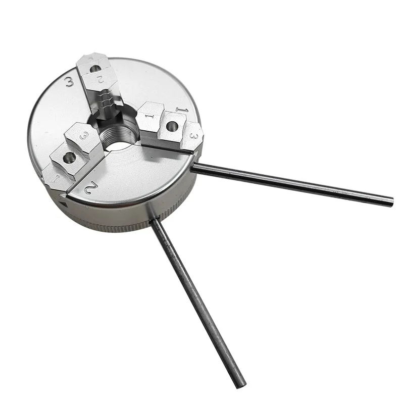 K11-48 48mm Mini 3 Jaw Self-Centering Chuck for Lathe Drill Bench Grinder Woodworking Turning