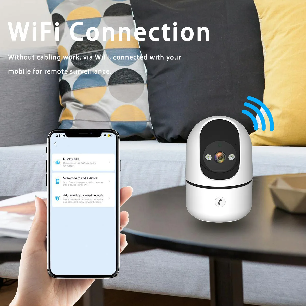 3MP 1296P YiLot APP Wireless PTZ IP Dome Camera Full Color Night Vision AI Humanoid Detection Home Security CCTV Baby Monitor