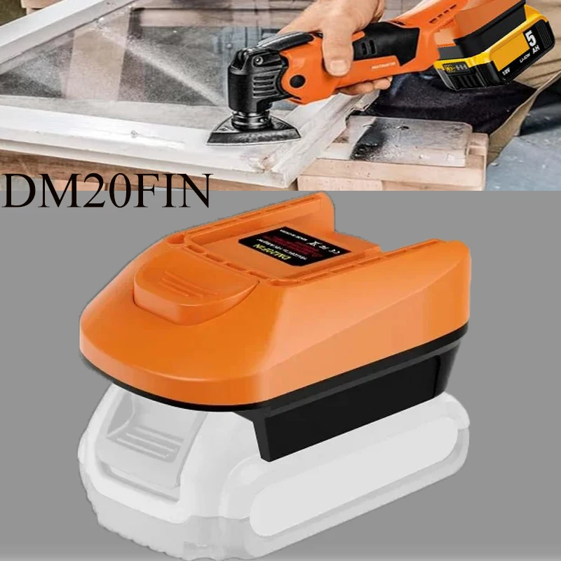 

For Fein 18V Battery Power Tools Battery Adapter DM20FIN Compatible for DEWEI 20V and For Milwaukee 18V Lithium-Ion Batteries