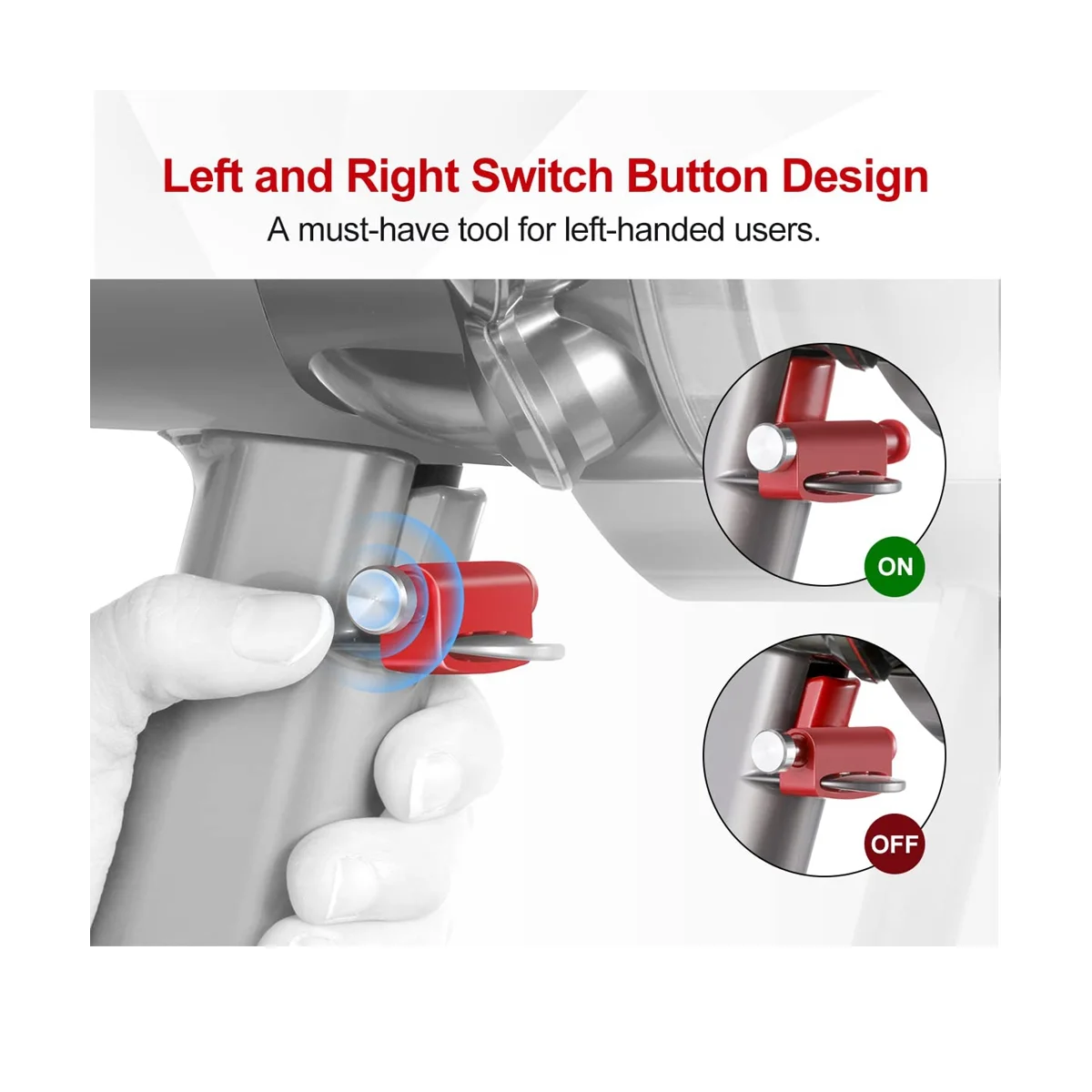 Trigger Lock für Dyson V15 V11 V10 V8 V7 V6 Akku-Staubsauger Power Button Switch Lock Attachmentss