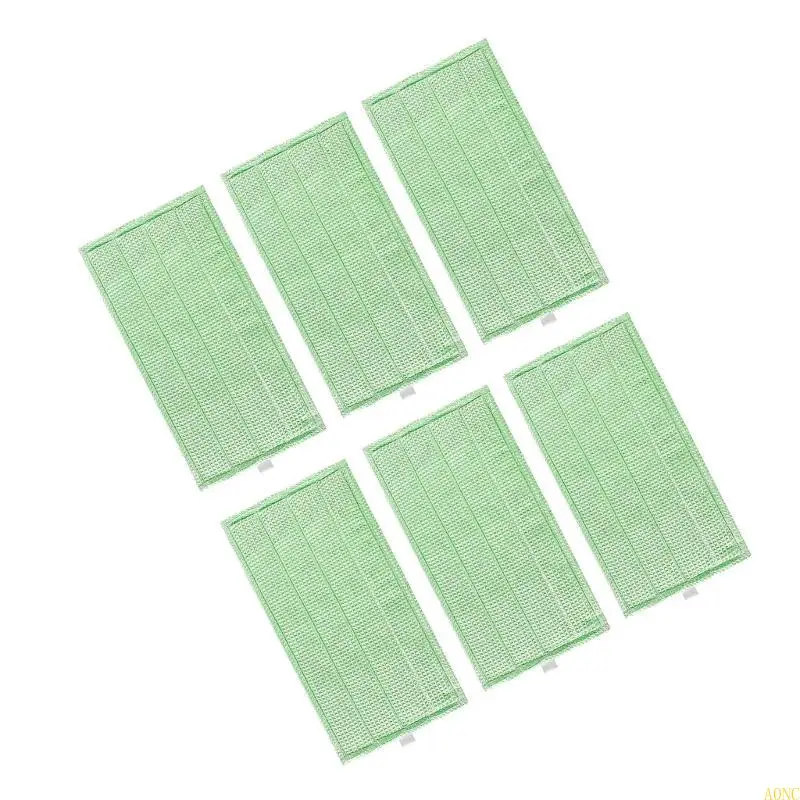 

A0NC 6Pcs Professional Microfiber Mop Floor Cleaning System Flat Mop Reusable Washable Mop Pad Dust Mopping For VORWERK SP600