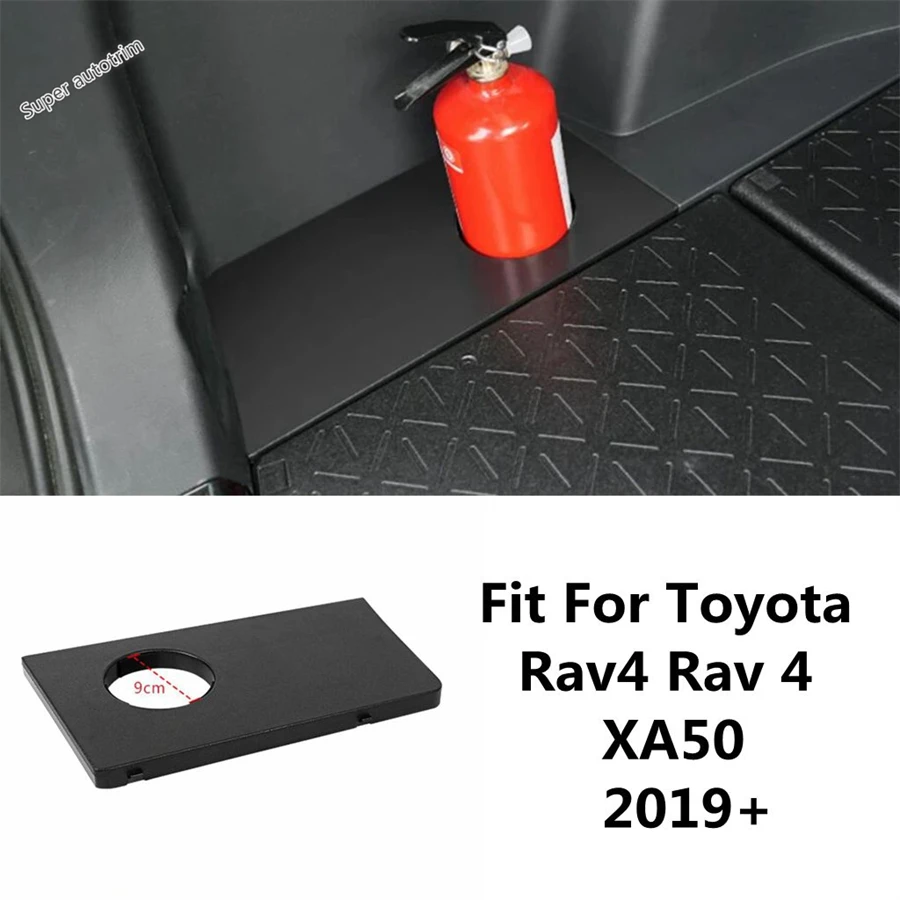 

Rear Trunk Fire Extinguisher Storage Organizer Panel Cover For TOYOTA RAV4 RAV 4 XA50 2019 - 2024 Plastic Accessories Interior