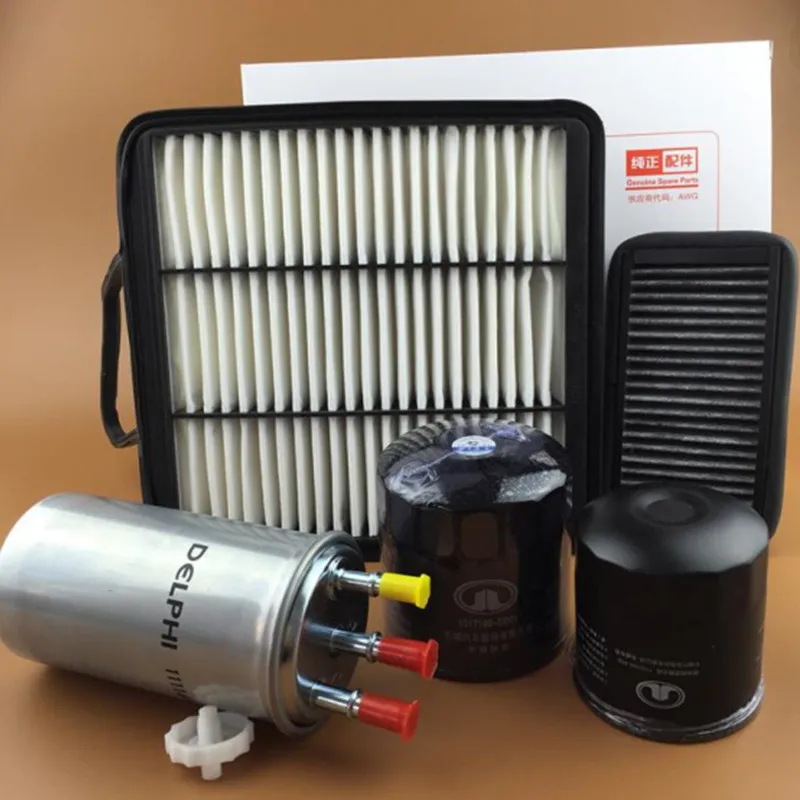 FILTER KIT GWM V200 FOR GREAT WALL WINGLE 5 6 EURO STEED 5 6 HAVAL H3 H5 H6 DIESEL ENGINE GW4D20 2.0 BEFORE 2013 YEARS 1KIT/5PCS